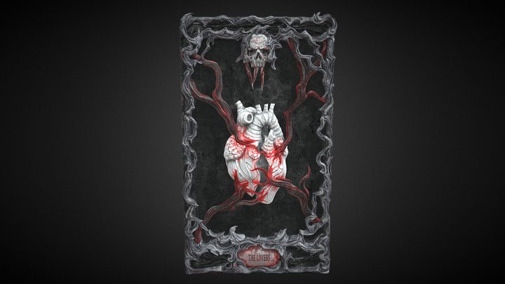 Tarot Card - The Lovers 3D Model