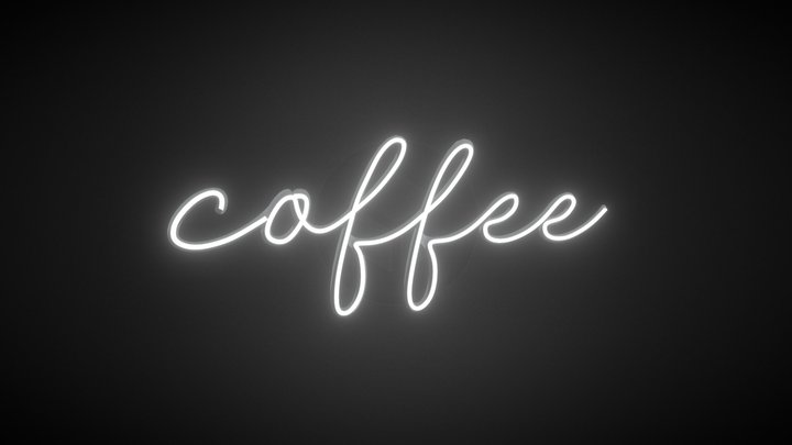 Neon Sign - Coffee 3D Model