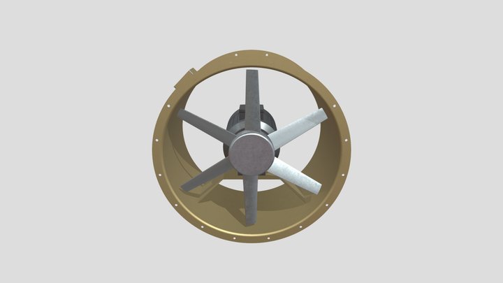 Osiowy wentylator mcr Monsum E2 3D Model