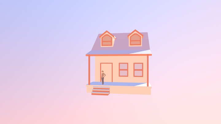 Basic Low-poly House 2 3D Model