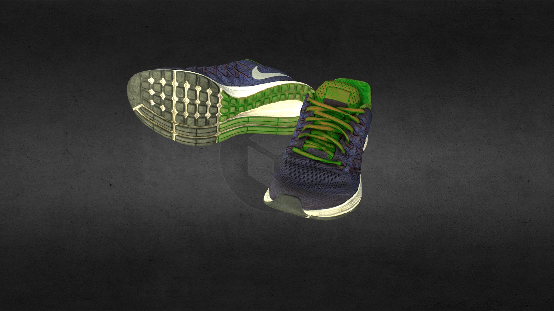 3D model Sneakers - This is a 3D model of the Sneakers. The 3D model is about a pair of shoes.