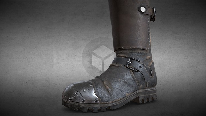 Steel Cap Boot 3D Model