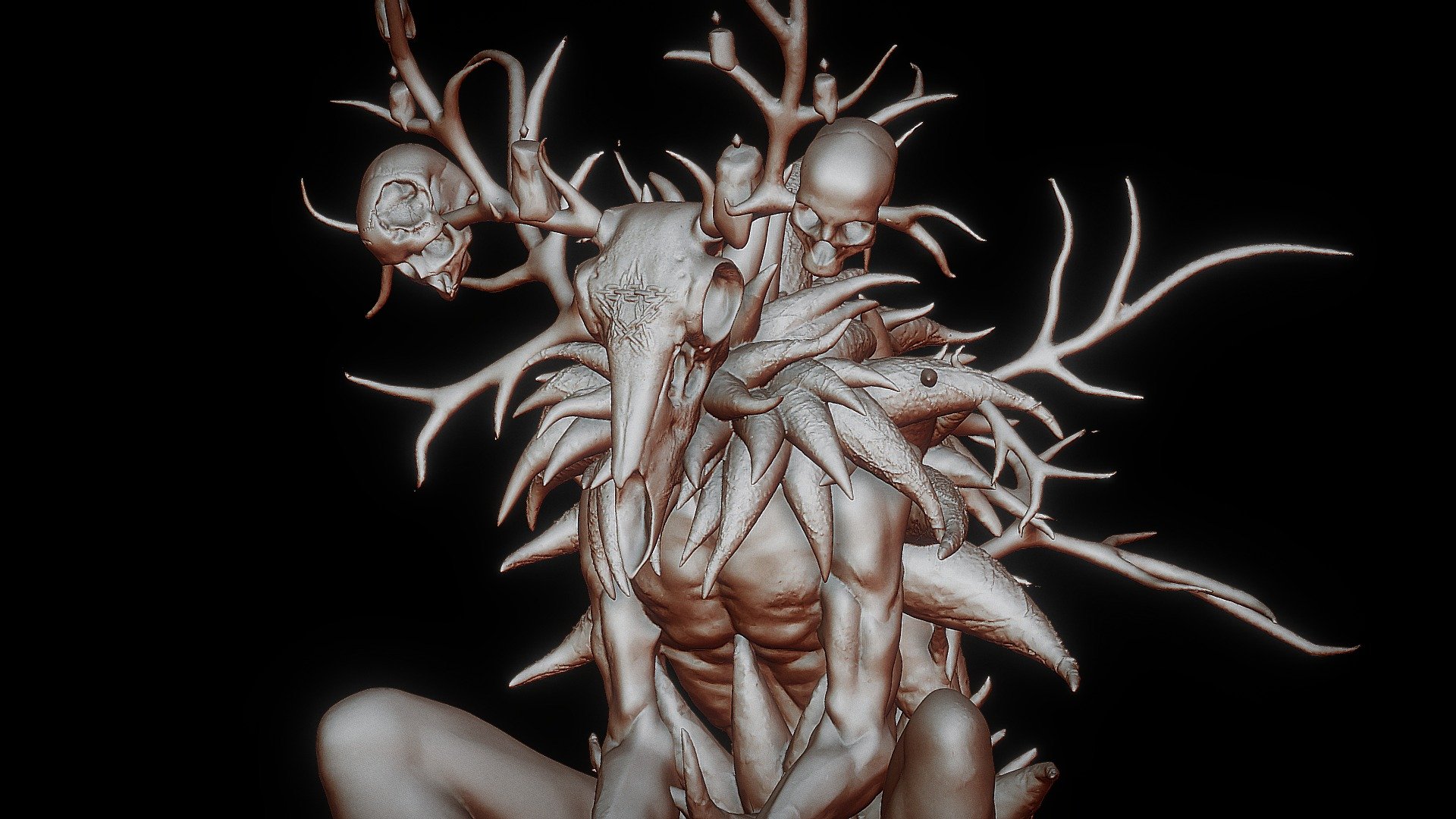 Killer Wendigo - 3D model by grimoire (@GRIMOIREES) [a25f509] - Sketchfab