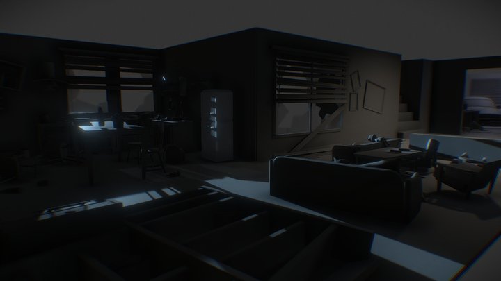 Old Style House For Game 3D Model