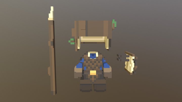 [Primitive Armory] Bark Set 3D Model