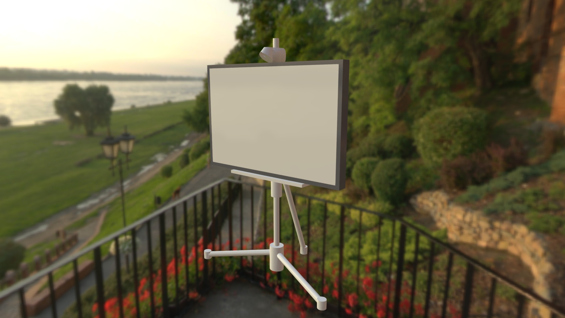 Touch Screen Paint Easel 3D model by davidoob [a262c28] Sketchfab