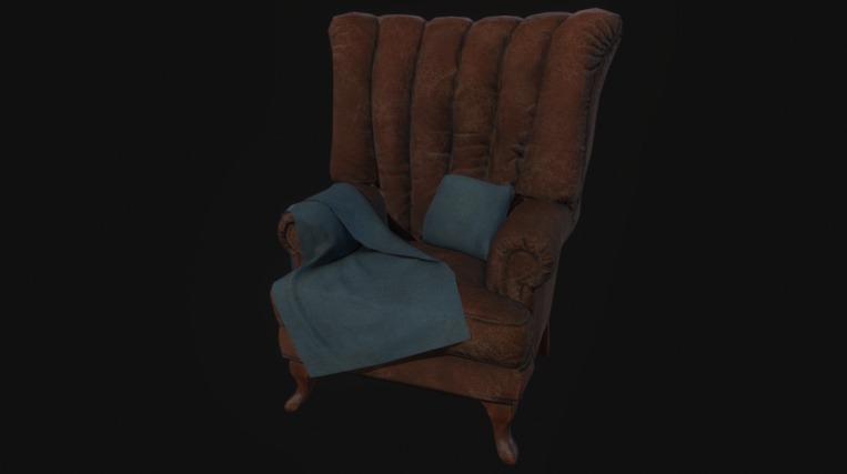 Leather Chair - Game asset