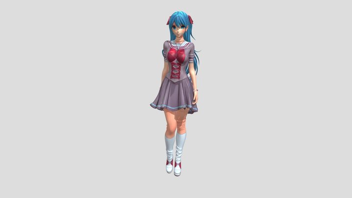 anime girl 3D Model