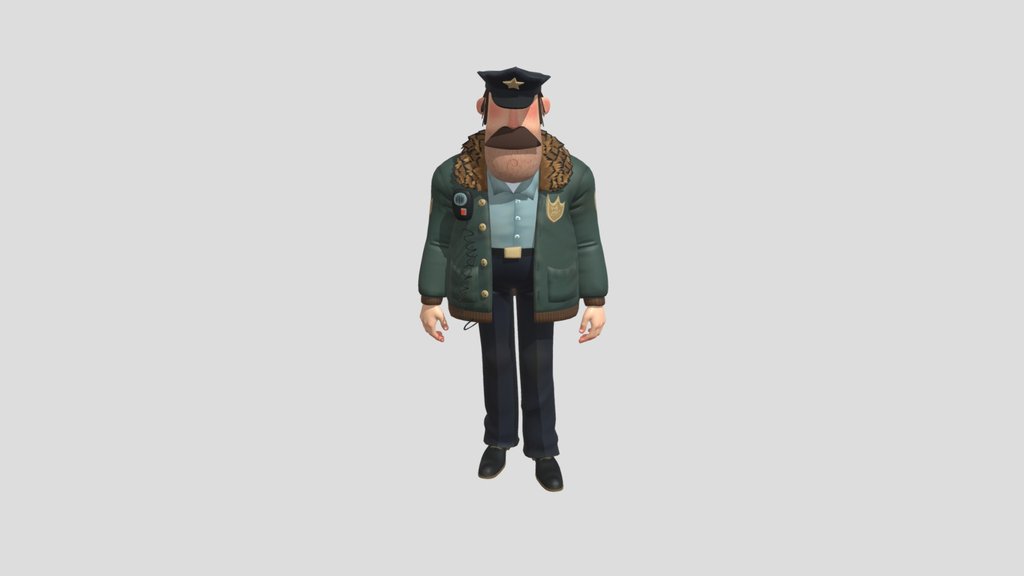Big Policeman Stylised Animated