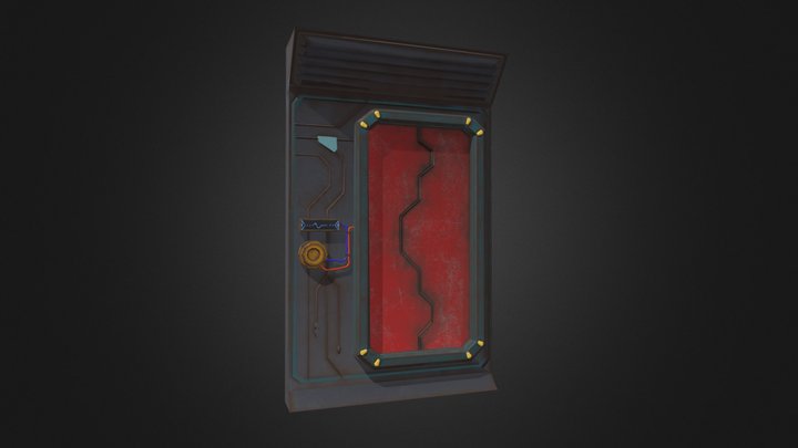 TP2 Panneau SciFi 3D Model