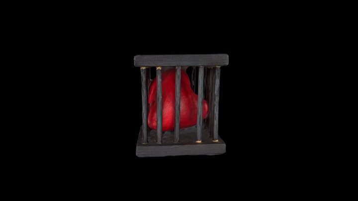 Caged Heart 3D Model