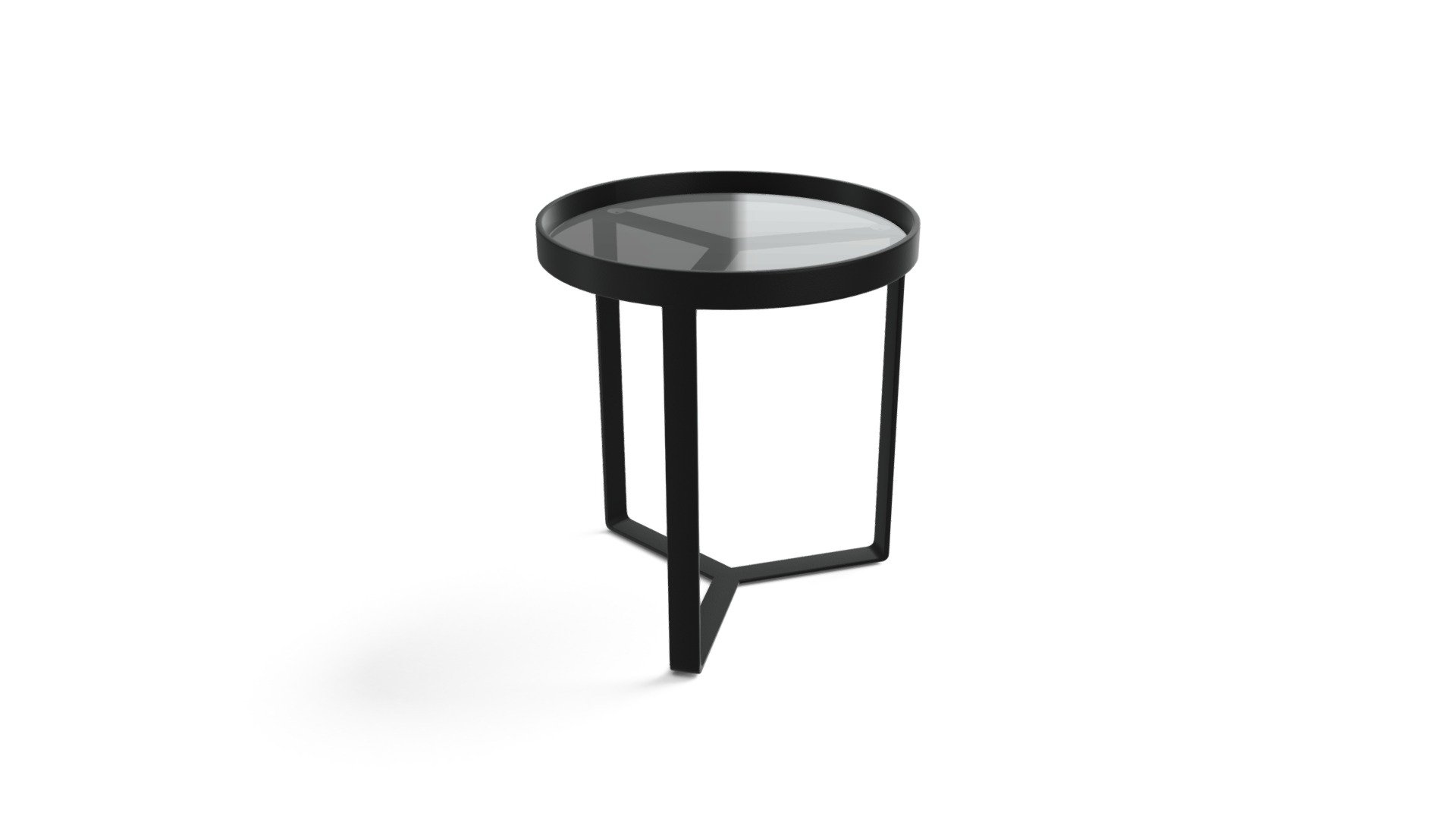 Aula Side Table, Black and Grey