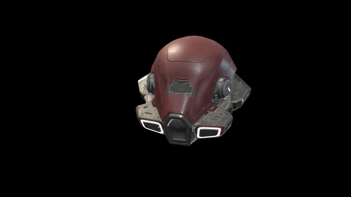 Helmet (Halo fan art) low poly 3D Model