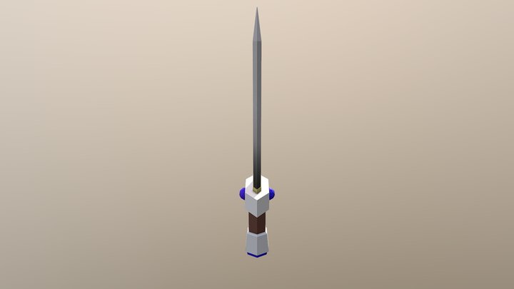 Low poly sword - Gouteix Antoine 3D Model