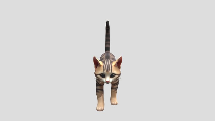 Cute 3D Cat – Free 3D Model STL