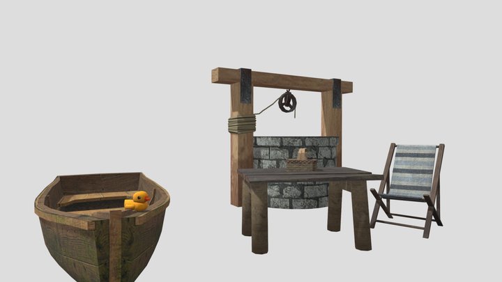 Forest Loner - Texture 2 More detailed props 3D Model