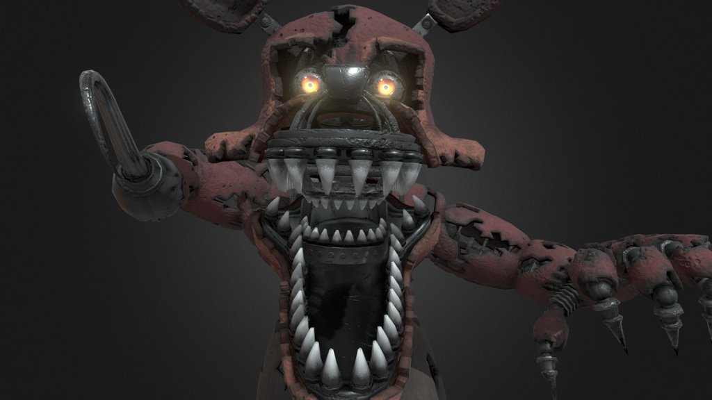 FNaF HW Nightmare Foxy Remesh & ReTexture