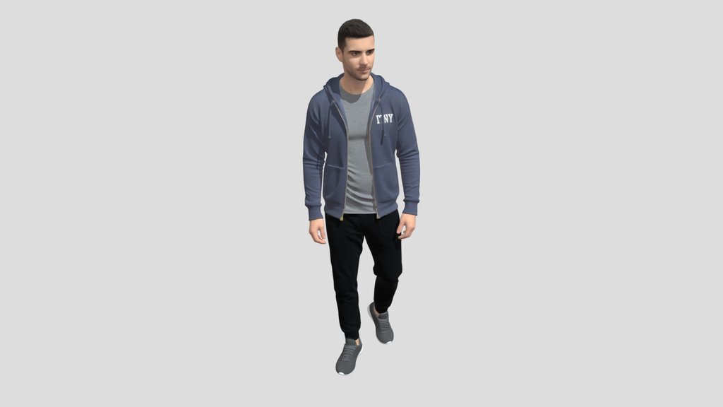 Casual Navy Zip Hoodie Outfit
