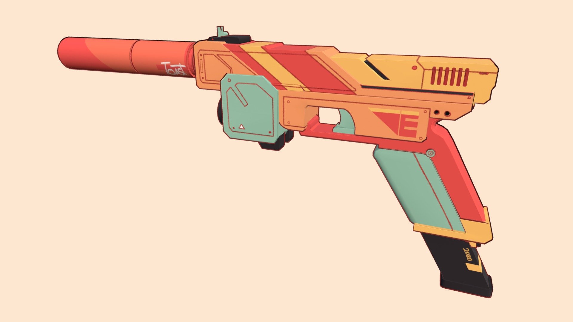 Stylized Sci-Fi Handgun