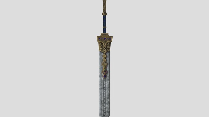 Royal_Greatsword _BLAID (Elden ring x Minecraft) 3D Model