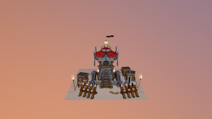Warcraft orc fort practice 3D Model