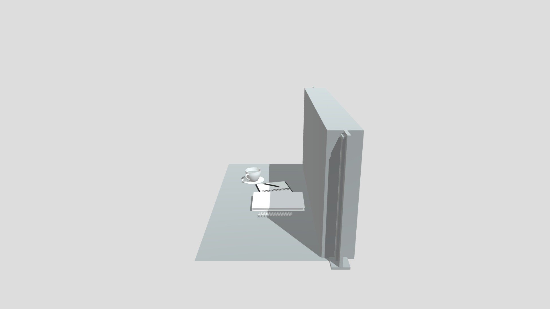 Study table with a landscape view - 3D model by pranavr [a27043e ...