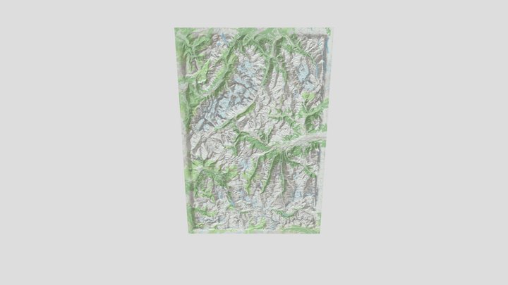 4000 Mont Blanc Paradis Combin 3D Model