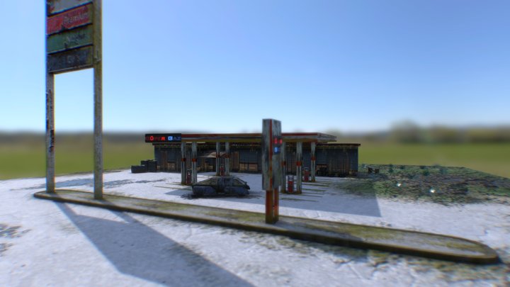 gas station 2 3D Model