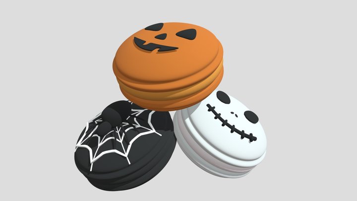 Halloween Macaroons 3D Model
