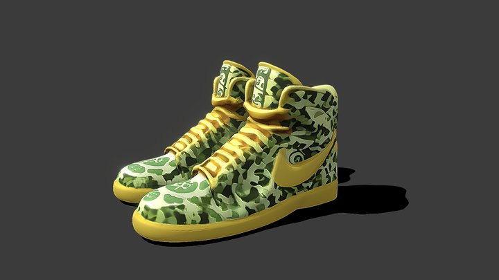 Nike Air Jordan Money Style 3D Model