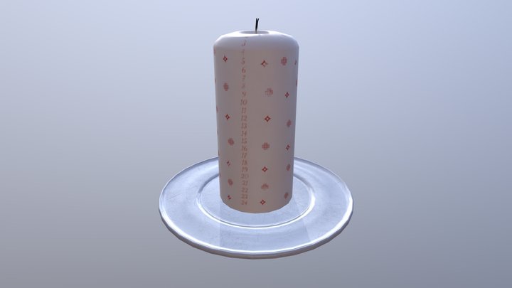 Christmas Candle 3D Model