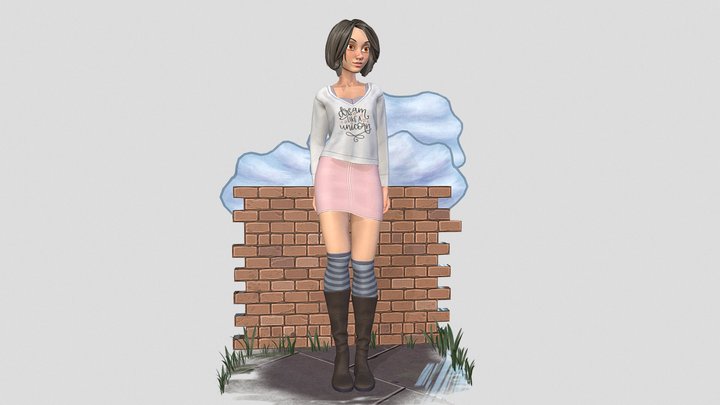 City Girl 3D Model