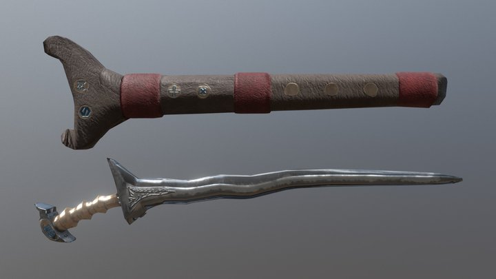 Wavy Blade 3D Model