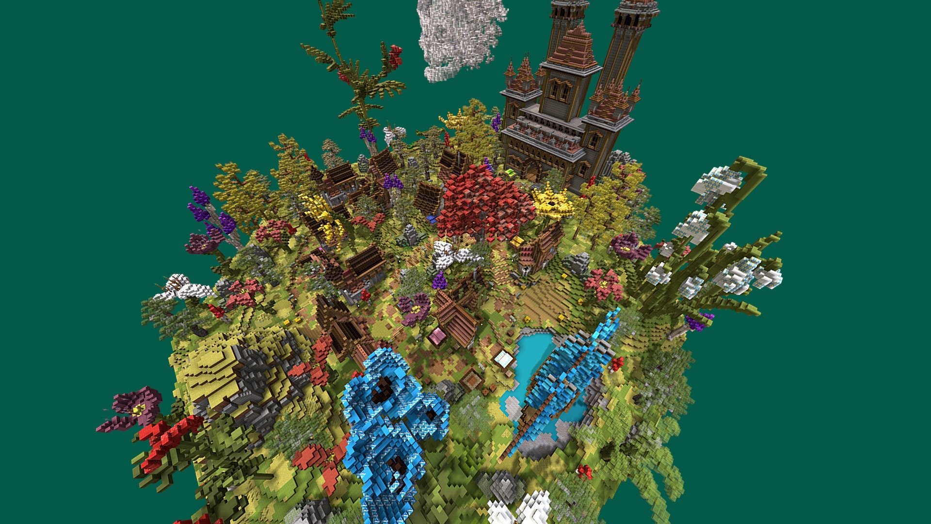 PixelMine | Fantasy Village Spawn - 3D model by PixelMine [a277001 ...