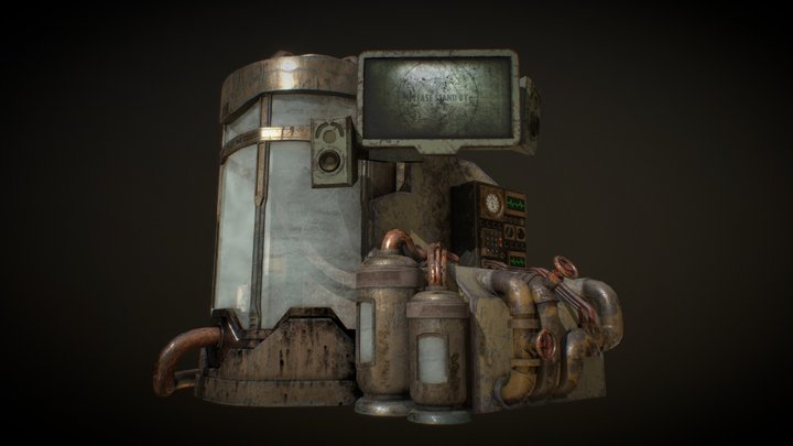 Steampunk Retro Preservation Tank 3D Model