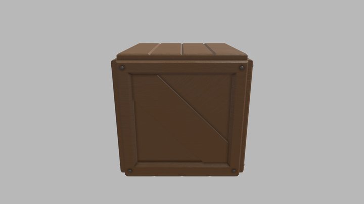 Wooden box 3D Model