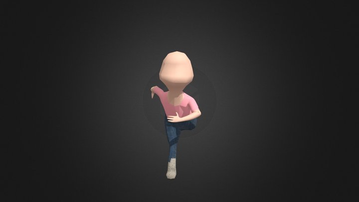 Animated Minimal Human 3D Model