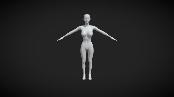 Woman in Underwear A Pose (1234) - 3D Model by 3DFarm