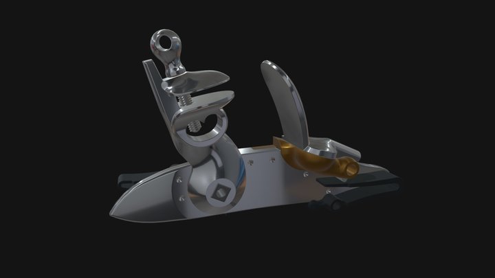 Flintlock gun lock 3D Model