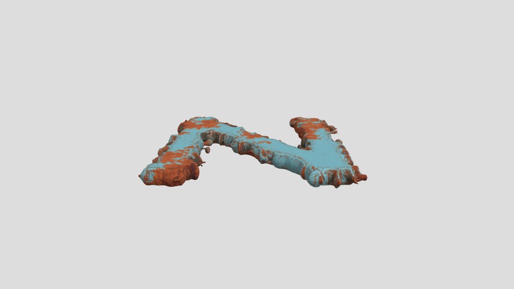 Rough Metal Letter N