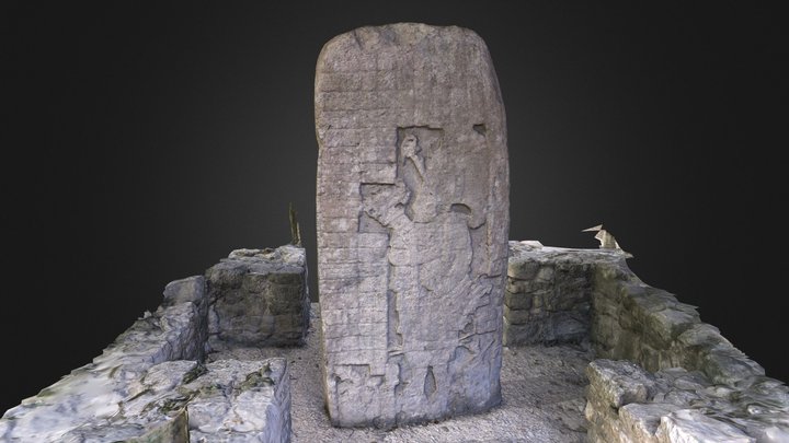 Coba (Mexico), Stela 1 – Modello 3D gratuito STL