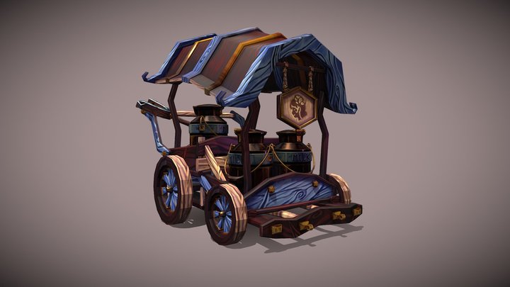 [Student Work] "The Sheep Lady's Milk Cart" 3D Model