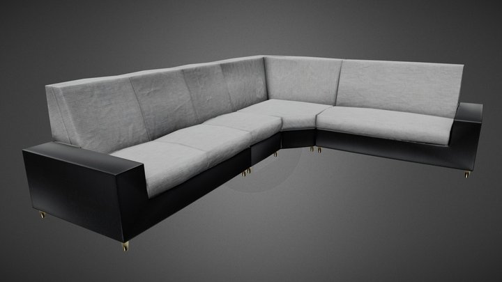 Contemporary Couch 3D Model