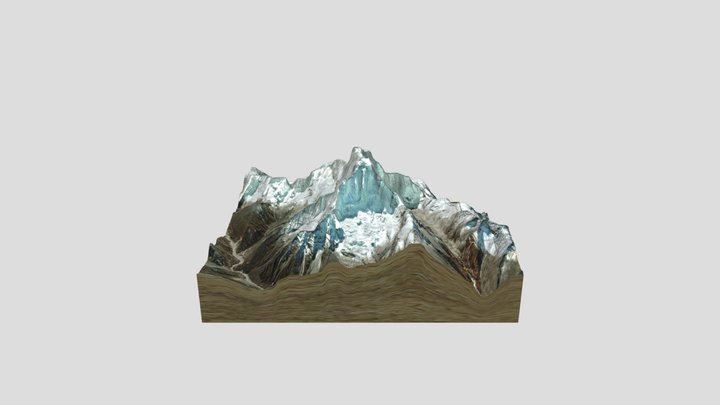 Gauri Shankar Mountain Nepal China 3D Model