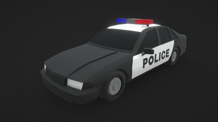 Low-poly Chevrolet Police Car 3D model 3D Model