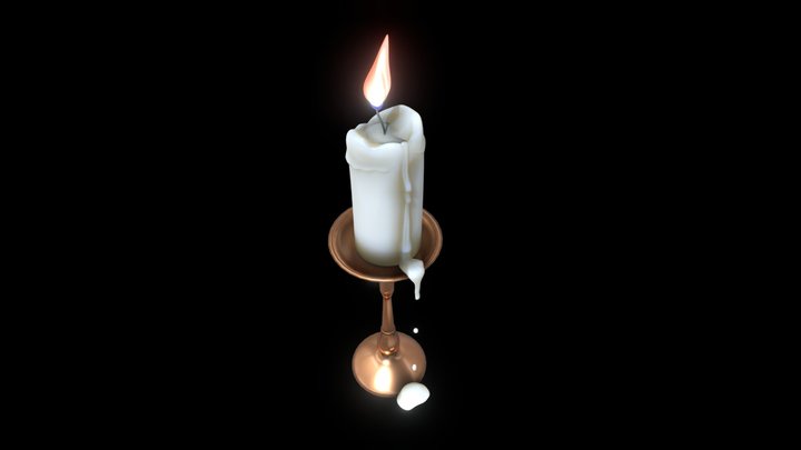 Candle Prop 3D Model