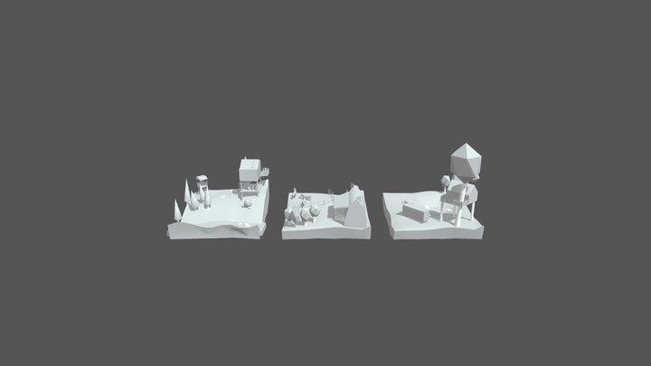 Forest Loner - Blockout 3D Model