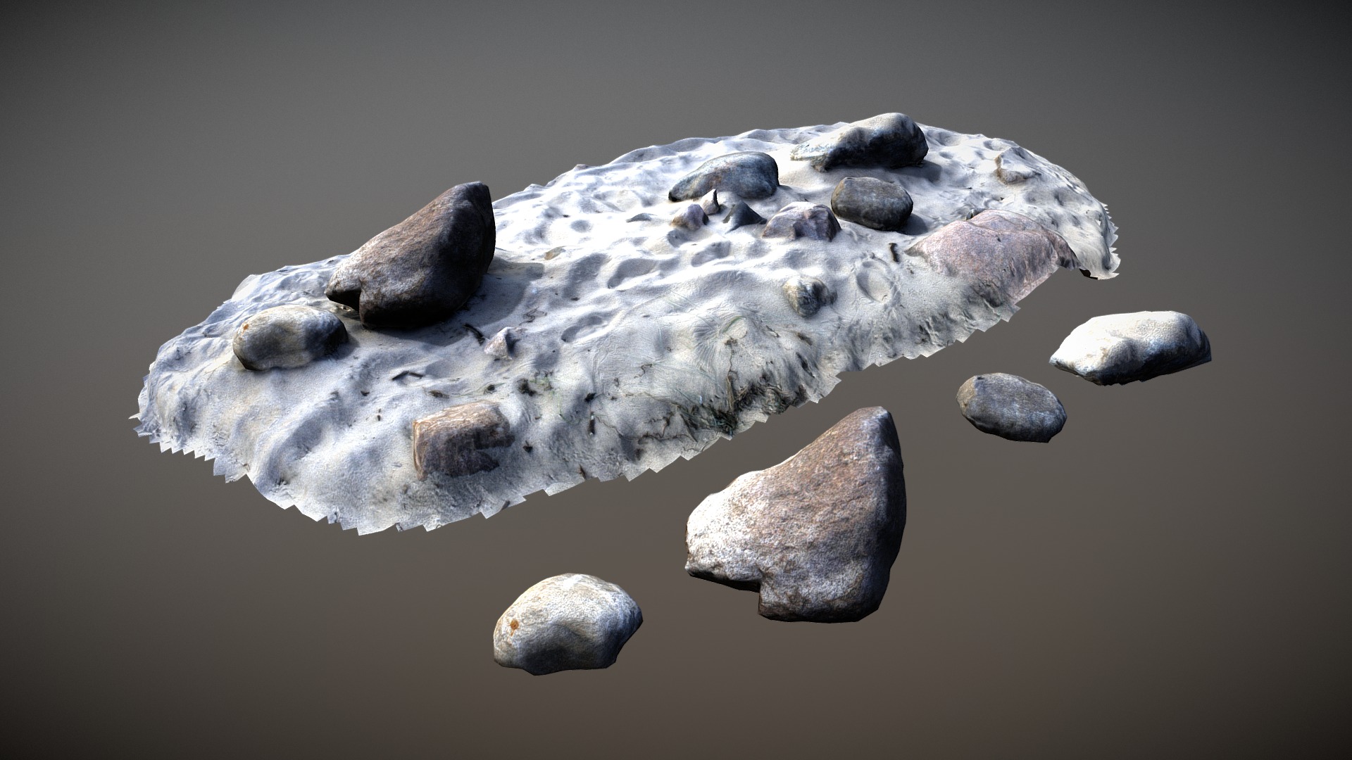 3D model Nature Stone 006 - This is a 3D model of the Nature Stone 006. The 3D model is about a close-up of some rocks.