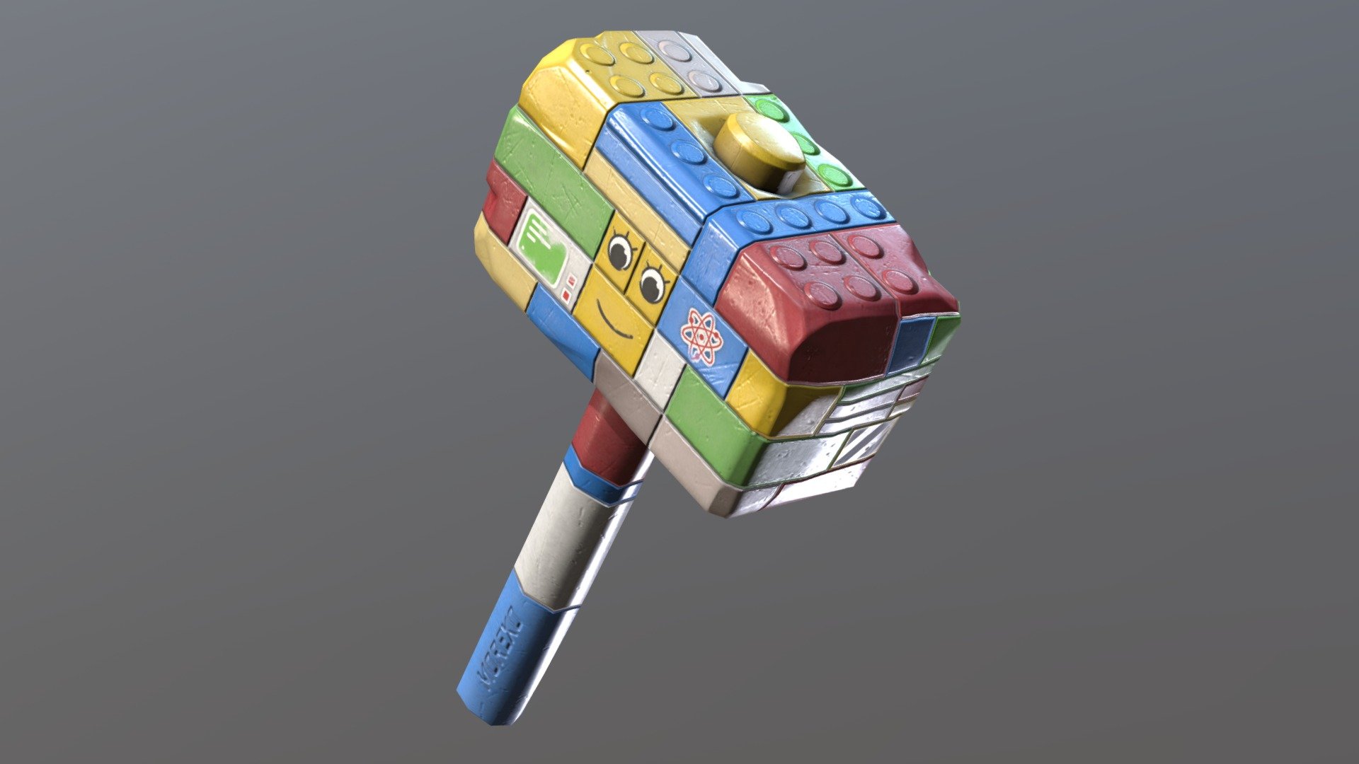 Building Block Hammer 3D model by Liam Moffitt (divadan) [a283e24