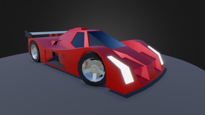 Lowpoly Race Car 3D Model